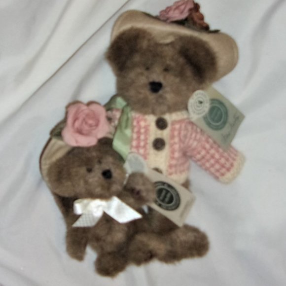boyds teddy bear bundle set mom and baby toy plush